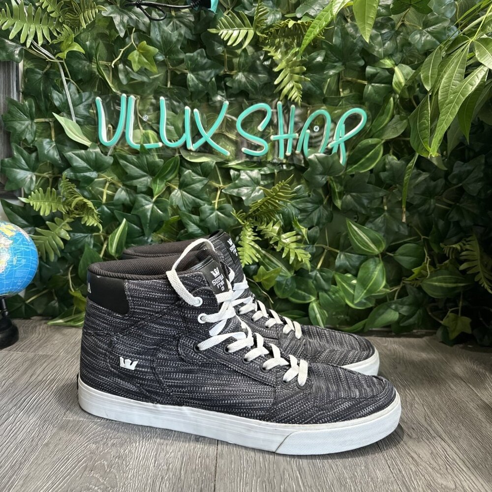 Supra Vaider Rip Stop High Top Shoes Size 14 Gray Shoes Sneakers